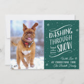 雪の中を駆け抜ける |休日の写真 シーズンカード (正面)