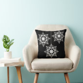 雪の中を駆け抜ける 雪の結晶 クリスマス クッション (椅子)