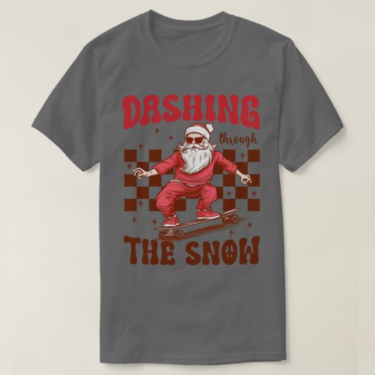 雪の中を駆け抜ける Tシャツ (デザイン正面)