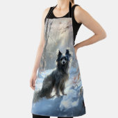 雪の中国のクリスマスをクレスト エプロン (インサイチュ)