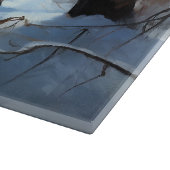 雪の中国のクリスマスをクレスト カッティングボード (角)