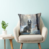 雪の中国のクリスマスをクレスト クッション (椅子)