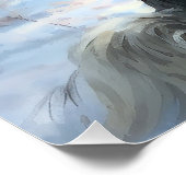 雪の中国のクリスマスをクレスト ポスター (コーナー)