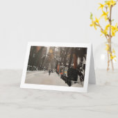 雪の中央公園動物園 カード (黄色い花)