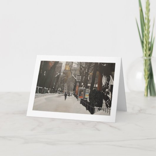 雪の中央公園動物園 カード (正面)