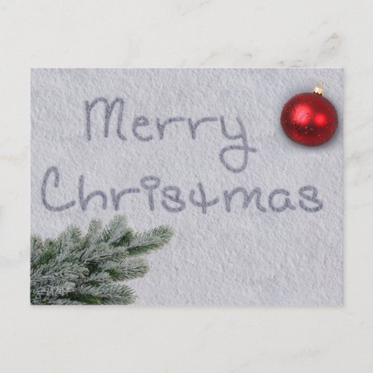 雪の中書の聖降誕祭 シーズンポストカード (正面)