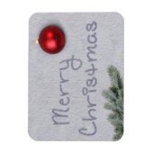 雪の中書の聖降誕祭 マグネット (縦)