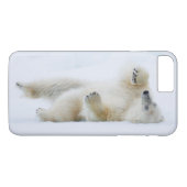 雪の中転がのシロクマ,ノルウェー Case-Mate iPhoneケース (裏面(横))