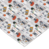 雪の中遊のクリスマスネズミ テーブルクロス (アングル)