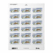 雪の丸太小屋ラベル ラベル (フルシート)