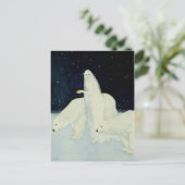 雪の乙女が集まる壊れたハート ポストカード (スタンド正面)