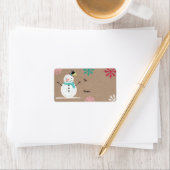 雪の人と雪すてきの結晶から ラベル (インサイチュ)