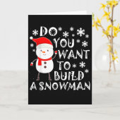 雪の人形を作りたいですか？　スウィートな雪の人形よ、クリス カード (黄色い花)