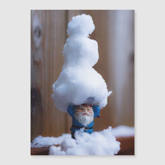 雪の人形Vを建てた (正面)