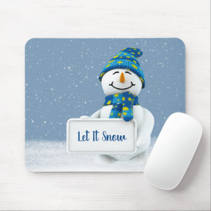 雪の人 LET IT SNOW サイン付き マウスパッド