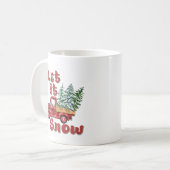 雪の休日にしよう コーヒーマグカップ (正面左)