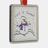 雪の休日にする メタルオーナメント (右)