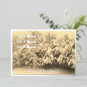 雪の休日にする 箔シーズンカード (立ち正面)