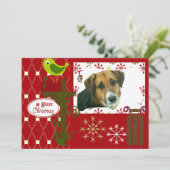 雪の休日のカスタマイズフォトカードを許可 シーズンカード (スタンド正面)