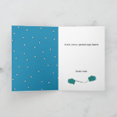 雪の休日の写真のグリーティングカードを許可 シーズンカード (内部)