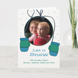 雪の休日の写真のグリーティングカードを許可 シーズンカード