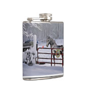 雪の休日の冬馬 フラスク (右)