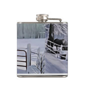 雪の休日の冬馬 フラスク (裏面)