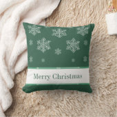 雪の休日の枕、緑 クッション (ブランケット)
