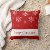 雪の休日の枕、赤 クッション (ブランケット)
