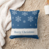 雪の休日の枕、青 クッション (ブランケット)