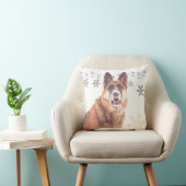 雪の休日の装飾用クッションのジャーマン・シェパード クッション (椅子)