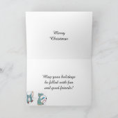 雪の休日カードのネズミの演劇 シーズンカード (内部)