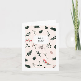 雪の休日クリスマスカード カード