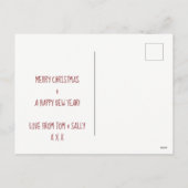 雪の休日クリスマス鹿のステーキ葉書 シーズンポストカード (裏面)