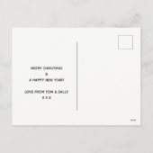 雪の休日クリスマス鹿のステーキ葉書 シーズンポストカード (裏面)