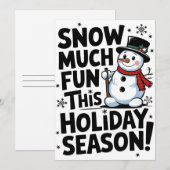 雪の休日 – クリスマスカード (正面/裏面)