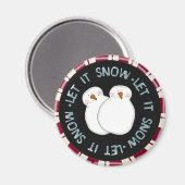 雪の休日Tシャツとギフト マグネット (正面/裏面)