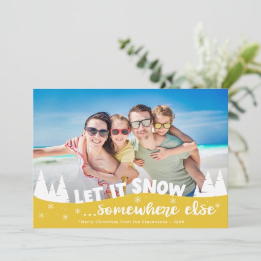 雪の休暇おもしろいビーチ シーズンカード (スタンド正面)