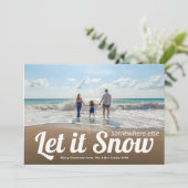 雪の休暇の写真クリスマス カード (スタンド正面)