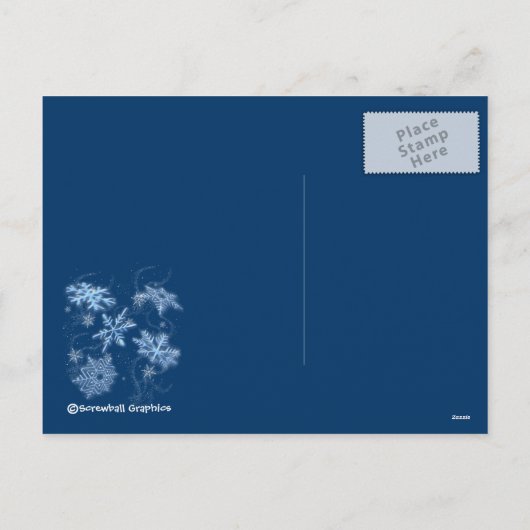 雪の便り ポストカード (裏面)