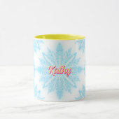 雪の偽名カスタマイズ マグカップ (中央)