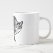 雪の光に輝くトラ猫 ジャンボコーヒーマグカップ (右)