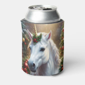 雪の光：魅惑的なクリスマス・ユニコーン 缶クーラー (缶裏面)