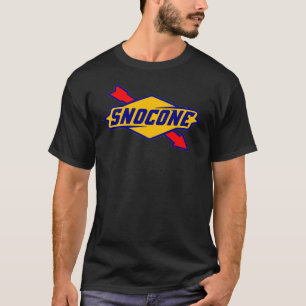 雪の円錐形のロゴのパロディのTシャツ Tシャツ