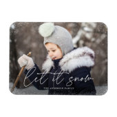 雪の写真にする マグネット (横)