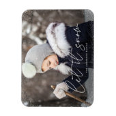 雪の写真にする マグネット (縦)