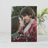 雪の写真のクリスマスカード シーズンカード (スタンド正面)