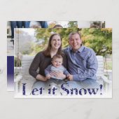 雪の写真のホリデーカードを送りましょう シーズンカード (正面/裏面)