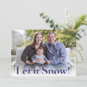 雪の写真のホリデーカードを送りましょう シーズンカード (スタンド正面)