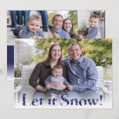 雪の写真のホリデーカード シーズンカード (正面/裏面)